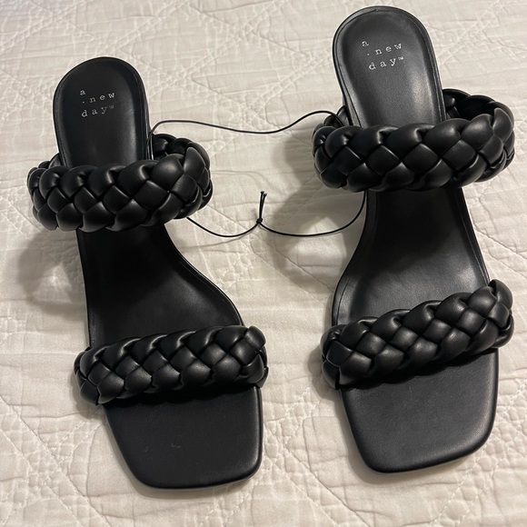 Target Shoes - Black sandal heels 8.5
